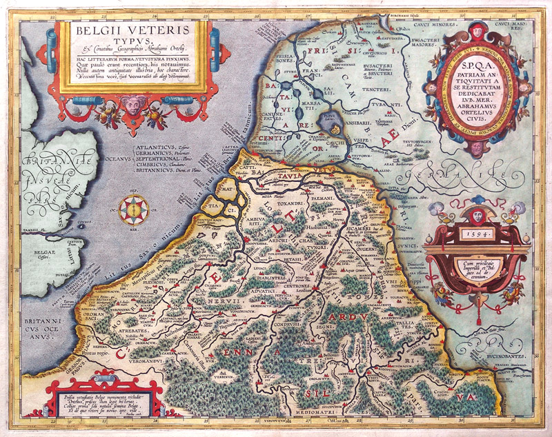 Belgii Veteris 1594 Ortelius